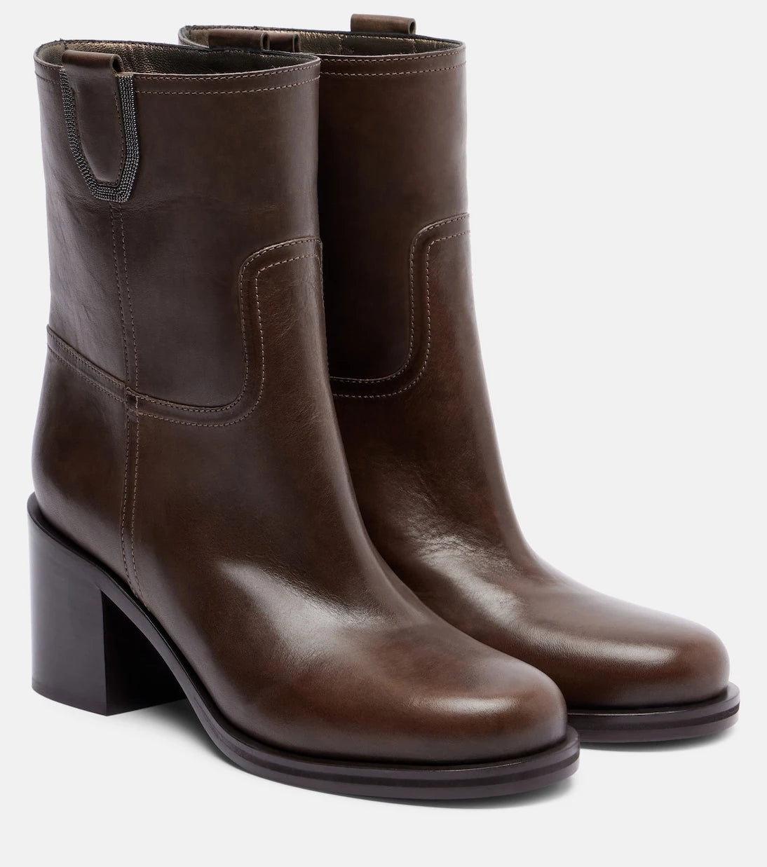 Brunello Cucinelli - Leather ankle boots