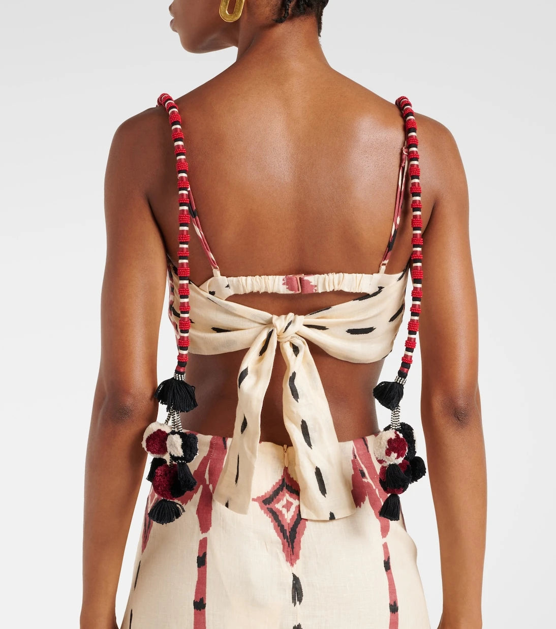Johanna Ortiz - Embroidered printed linen midi dress