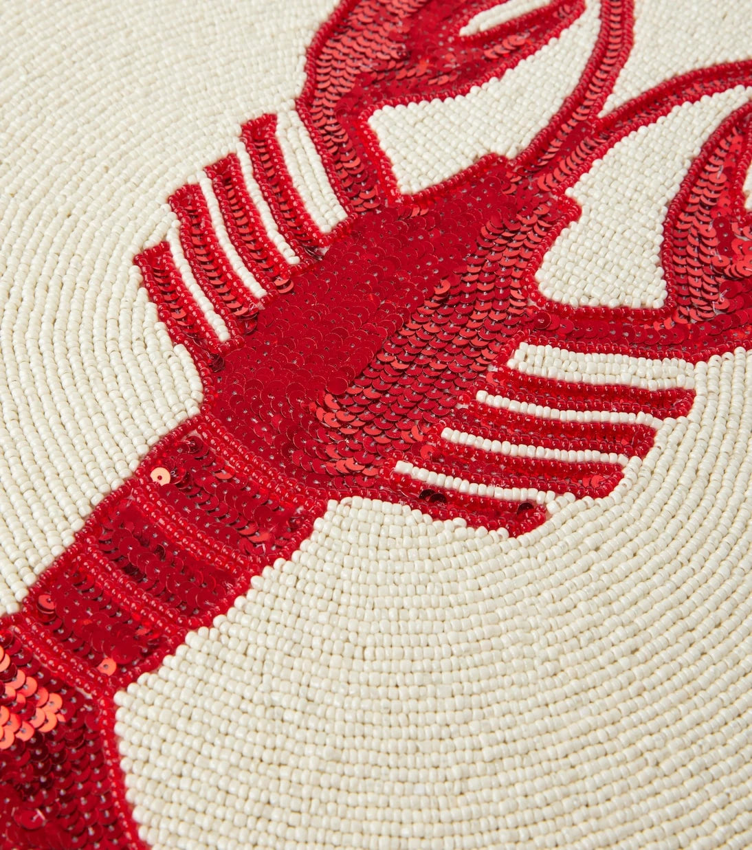 Les-Ottomans - Lobster set of 2 beaded sequined placemats