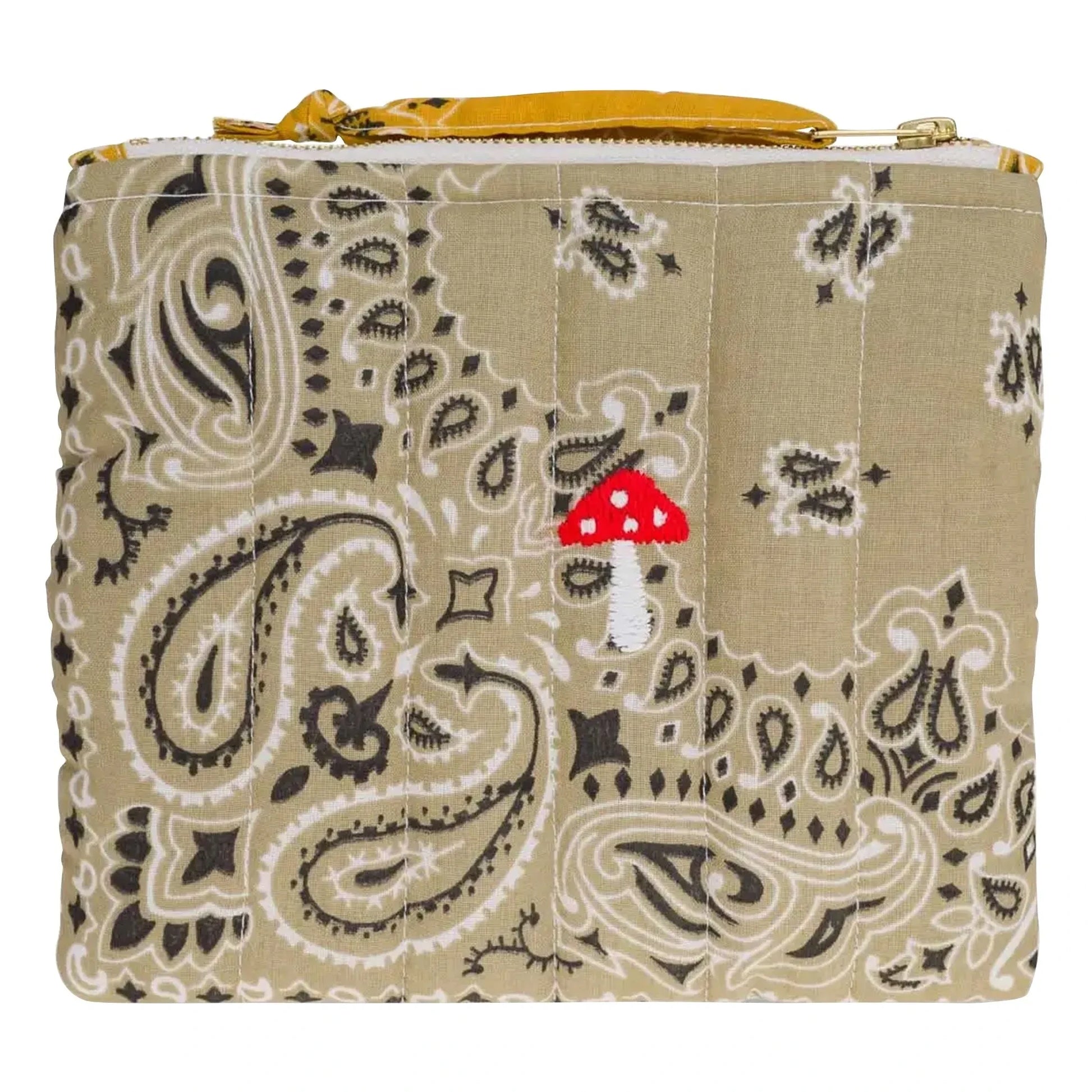 Call it by your name - Mini Zipped Mushroom Pouch | Beige