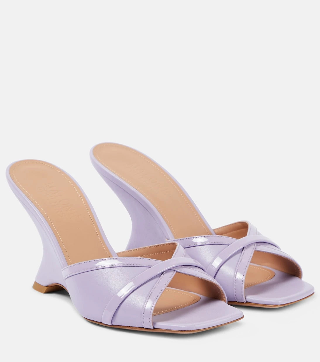 Malone Souliers - Perla 85 leather wedge mules