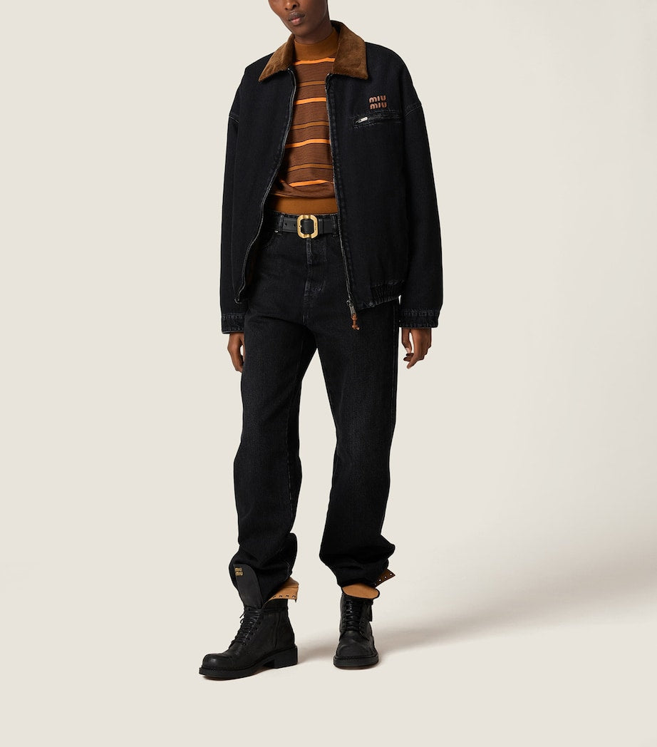 Black Logo Denim Jacket