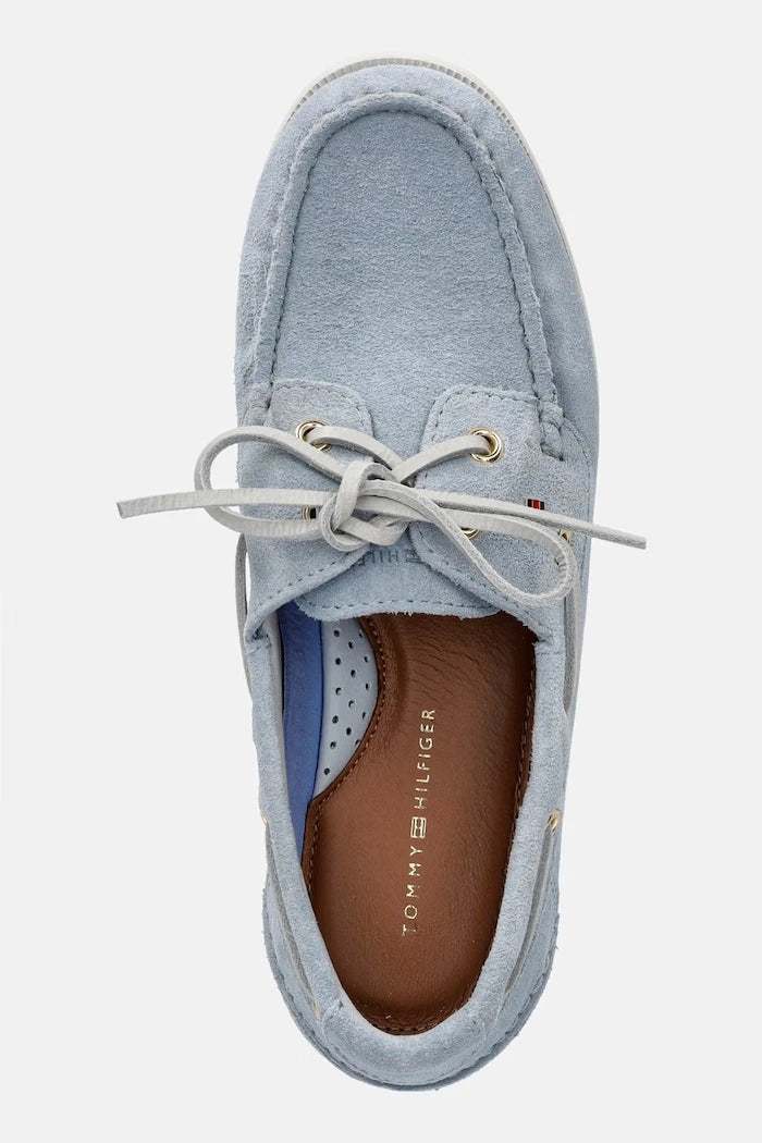 Tommy Hilfiger kadın süet mokasen HILFIGER SUEDE BOAT SHOE