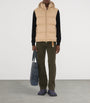 Beige Detachable-Sleeve Puffer Jacket