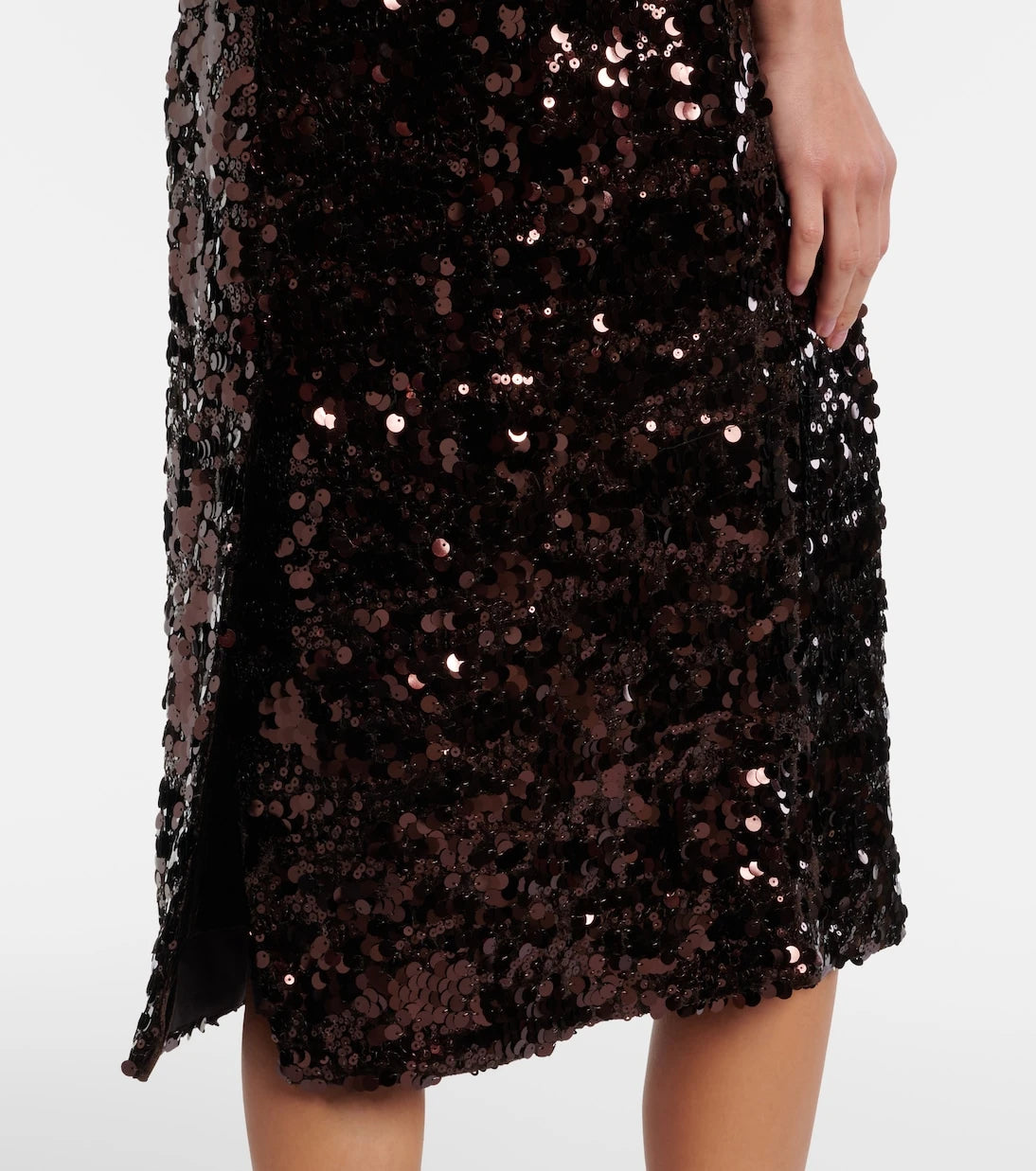 Ganni - Bow-detail sequined midi dress