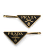 Prada Black Metal Hair Clip (Set of 2)