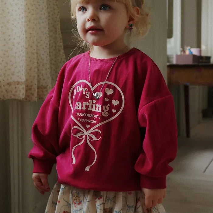 Konges Sløjd VELOU BLOUSE GOTS Çocuk Pamuklu Sweatshirt