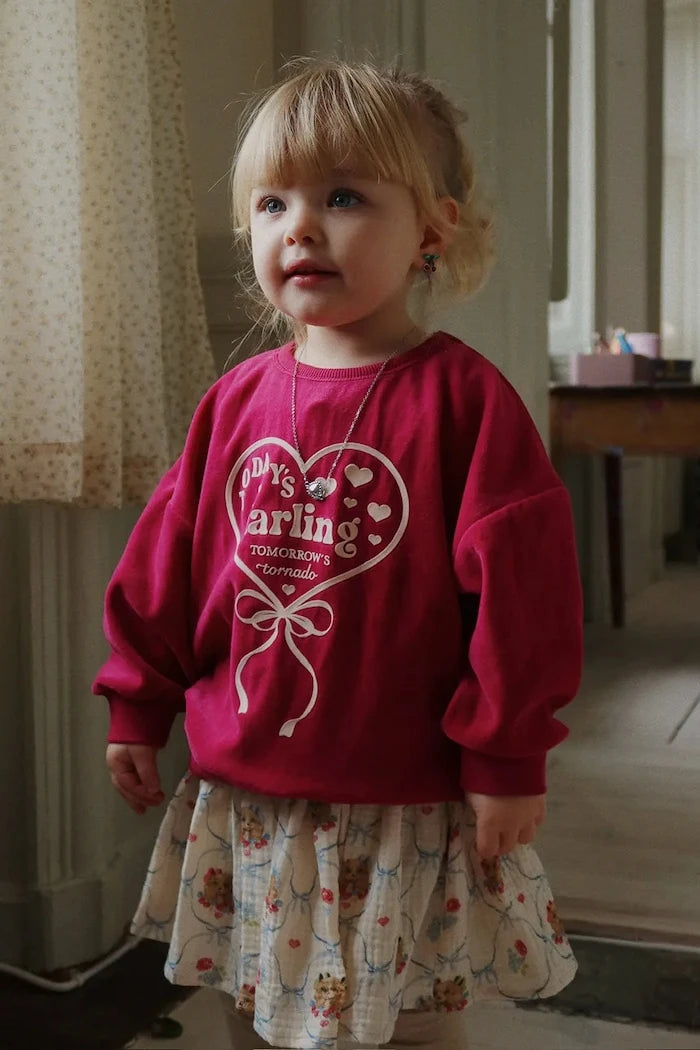 Konges Sløjd VELOU BLOUSE GOTS Çocuk Pamuklu Sweatshirt