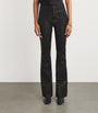 Black Leather Lou Lou Flared Trousers