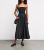 Maje Black Strapless Midi Dress