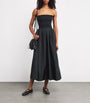 Maje Black Strapless Midi Dress