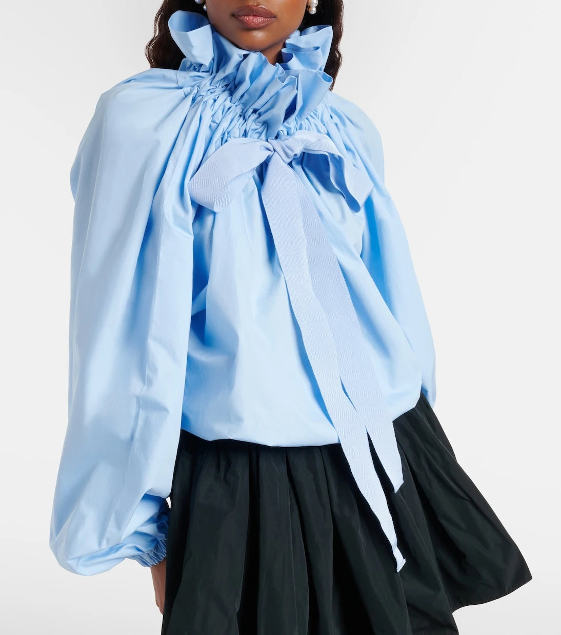 Patou - Tie-neck cotton blouse