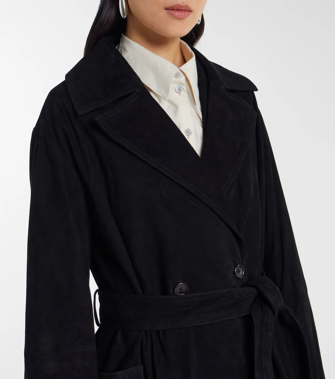 Róhe - Suede wrap coat