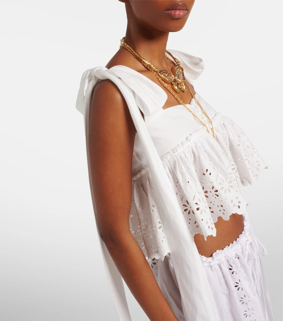Chloé - Broderie anglaise cotton top