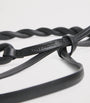 Yves Salomon Black Leather Braided Belt