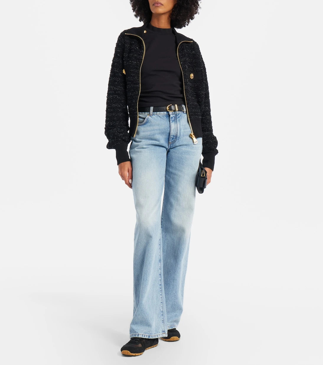 Balmain - حذاء سنيكرز Runner بتفاصيل من الشامواه