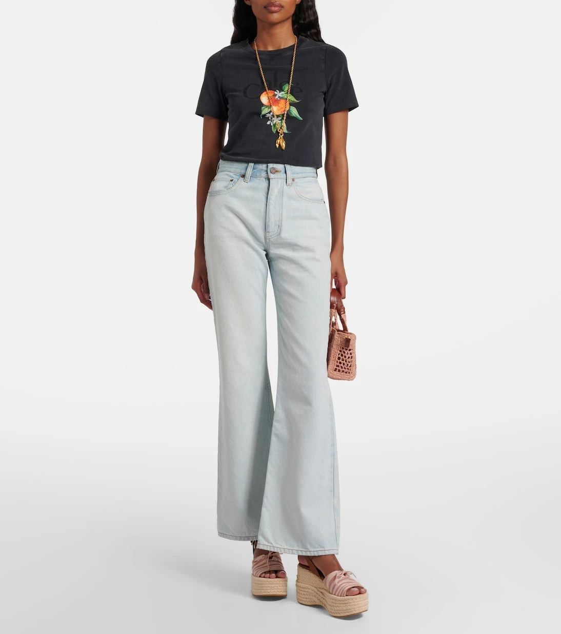 Chloé - Faded wide-leg jeans