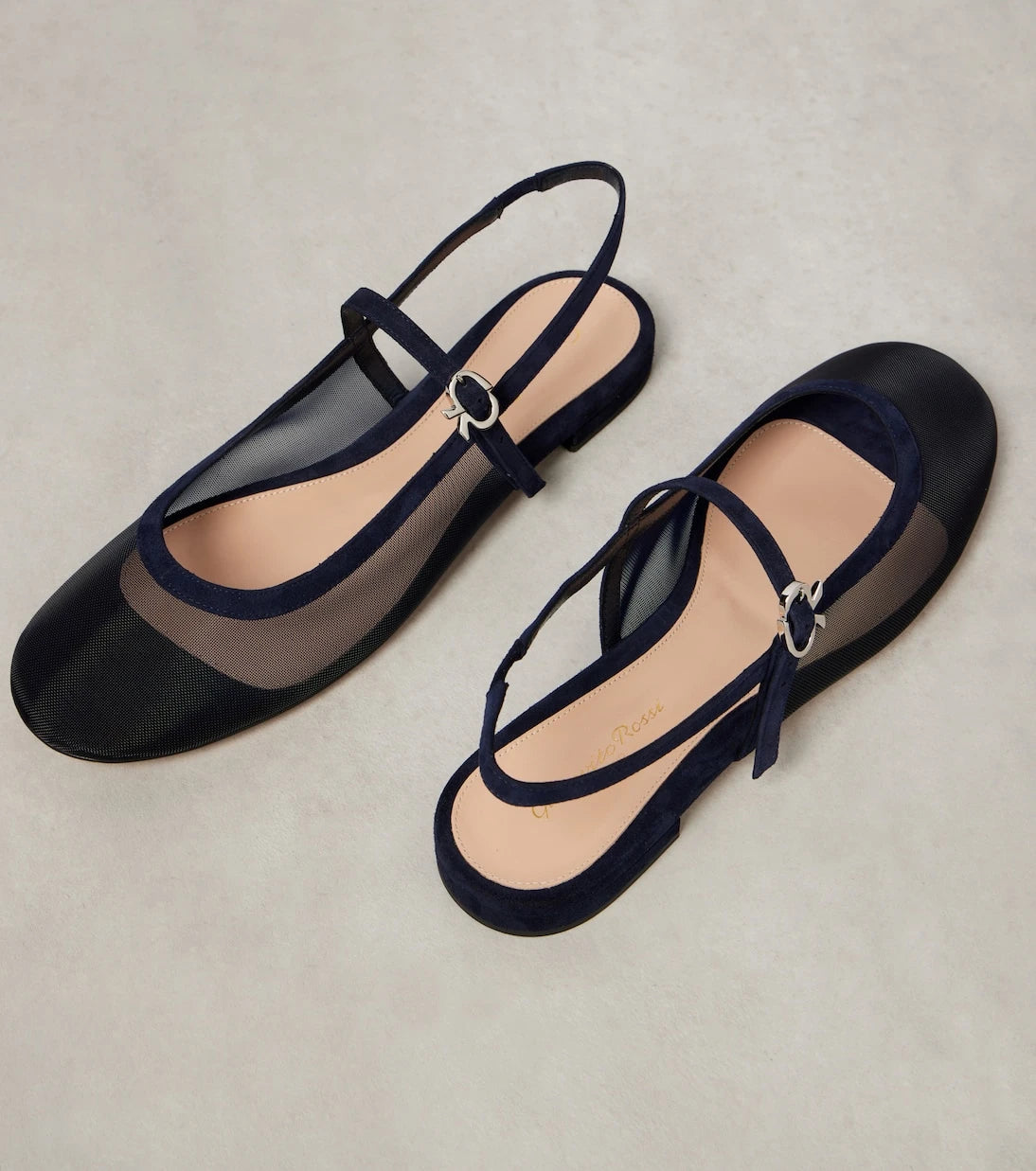 Gianvito Rossi - Leather-trimmed organza ballet flats