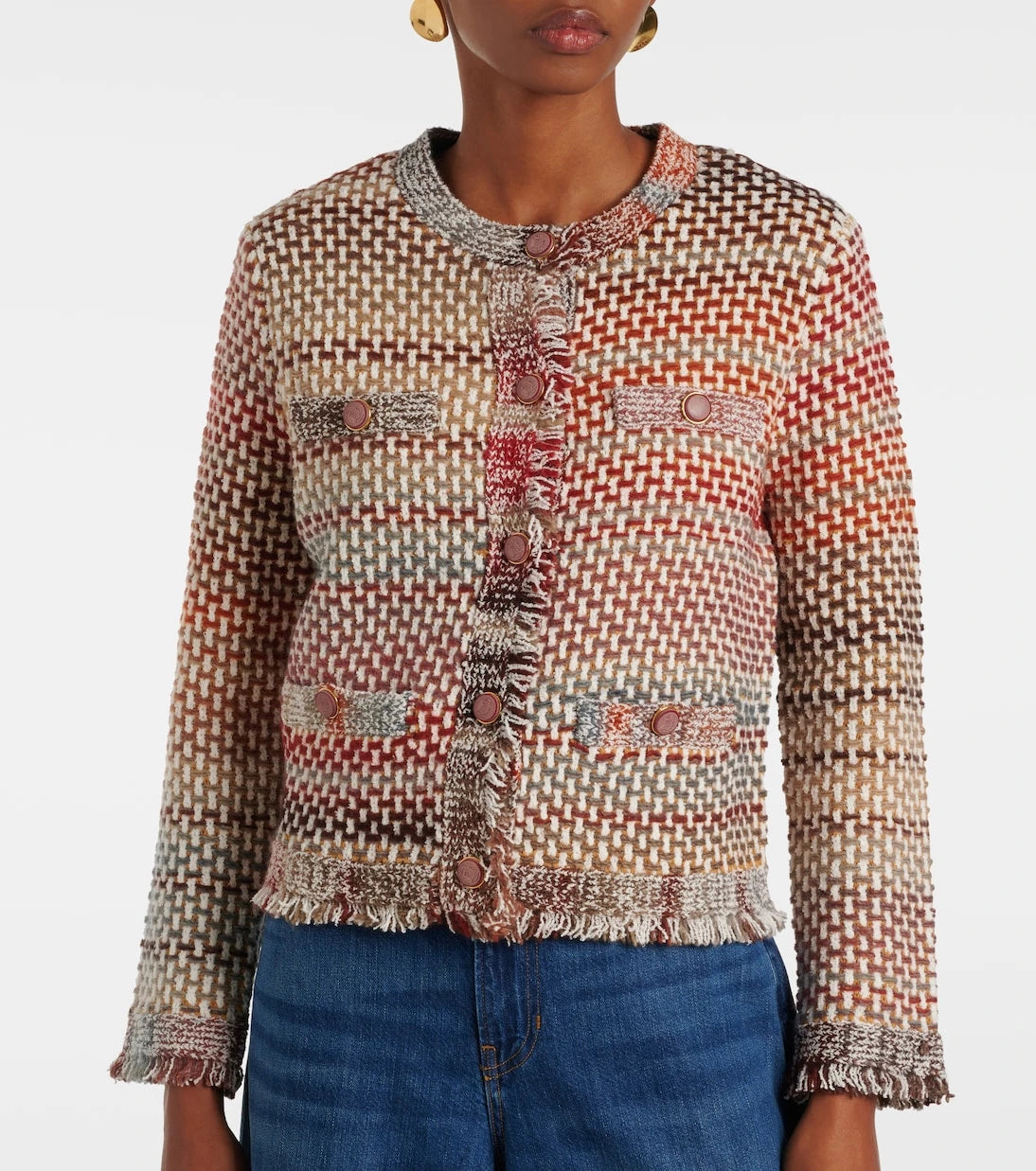 Veronica Beard - Sariyah cotton and wool-blend knit jacket