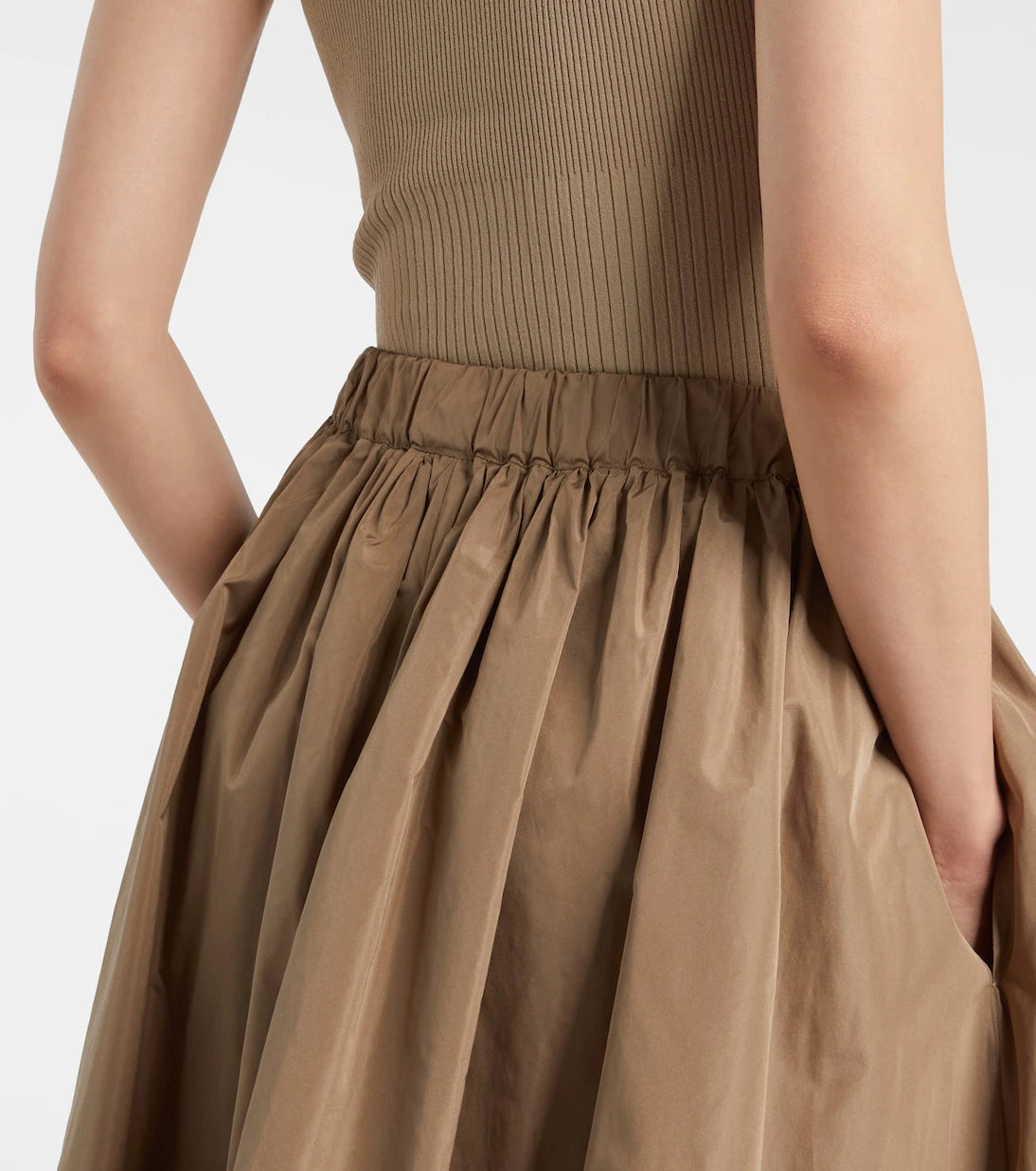 Max Mara - Lonza taffeta midi skirt
