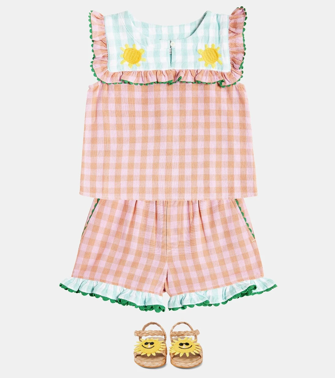 Stella McCartney Kids - شورت قطني كاروهات