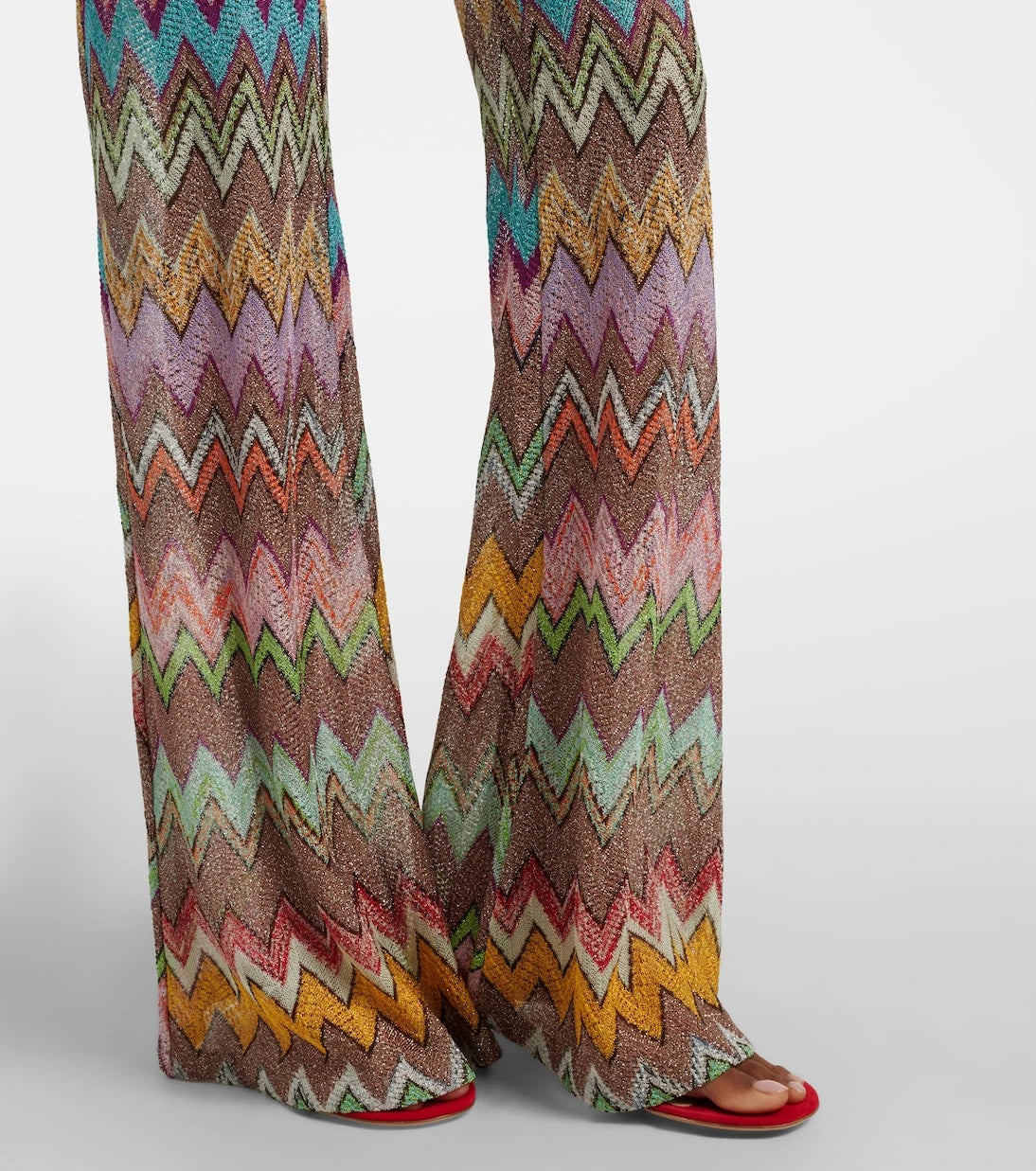 Missoni - Zigzag lamé flared pants