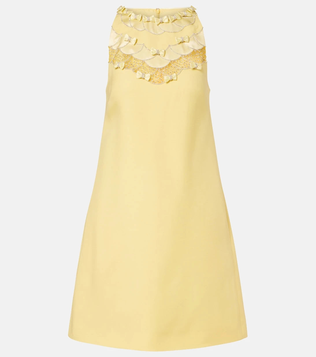 Valentino - Crepe Couture embellished minidress