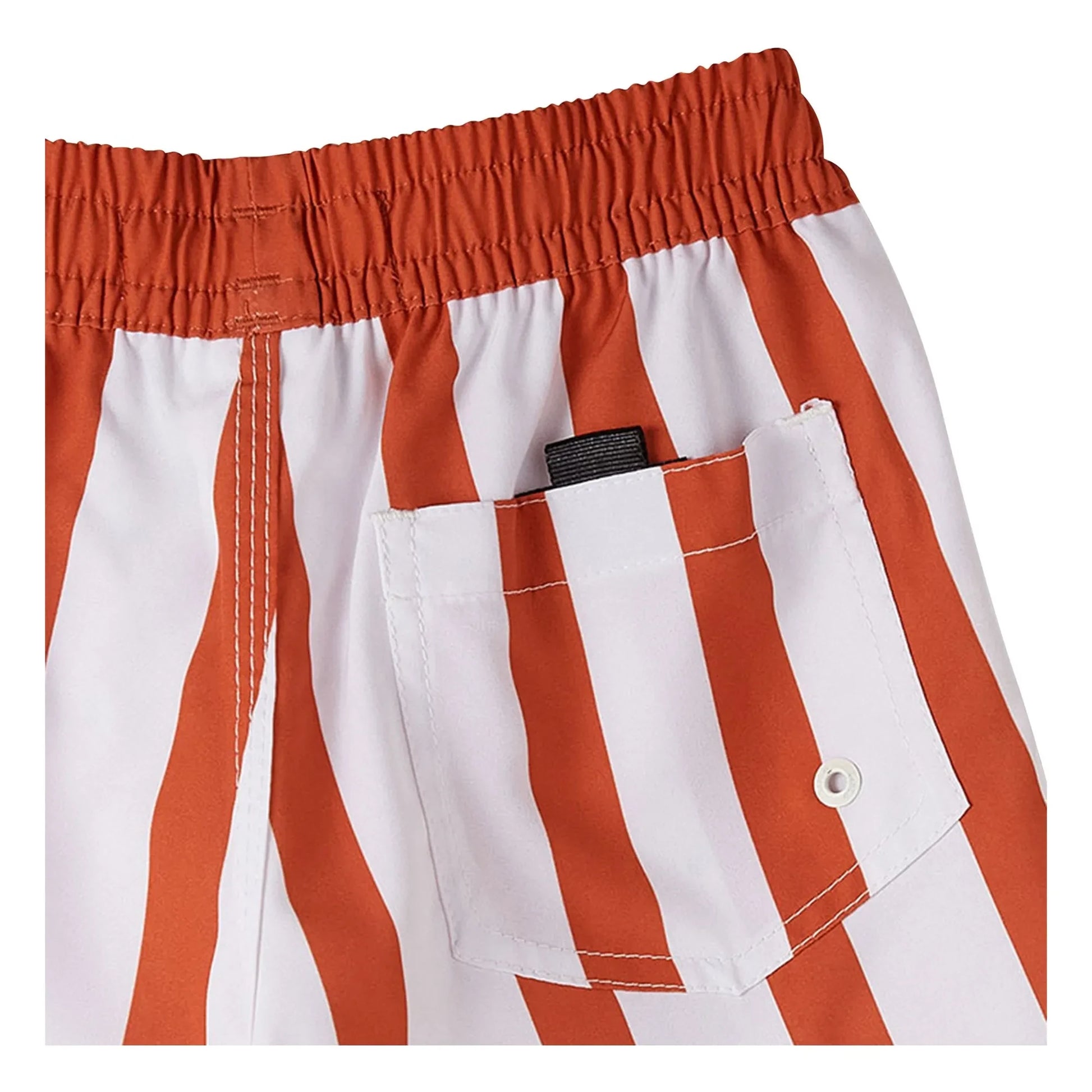 Fabula - Nino Striped Swim Shorts | Terracotta