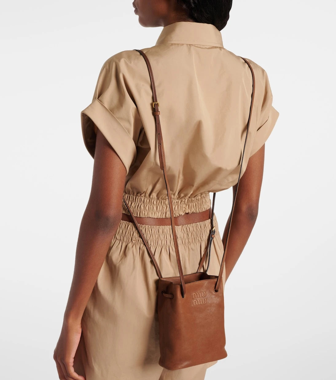 Miu Miu - Logo leather crossbody bag