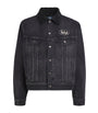 Black Logo Trucker Denim Jacket