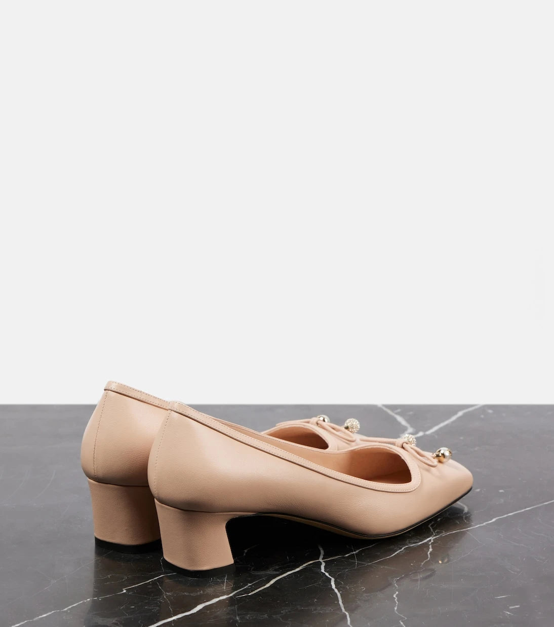 Jimmy Choo - Elme 45 bow-detail leather pumps