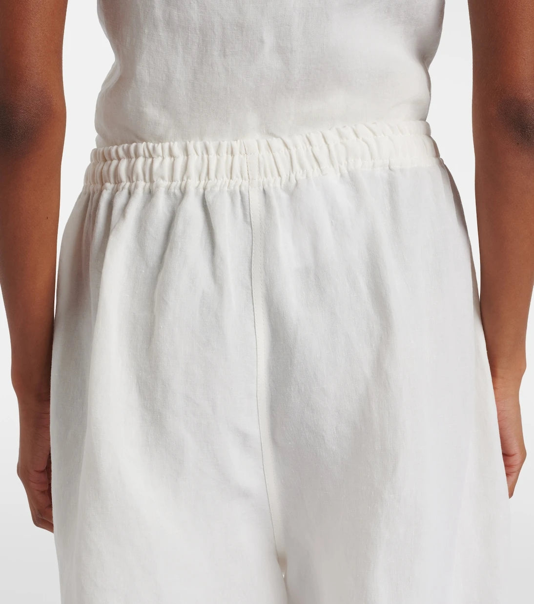 Prada - Embroidered linen shorts