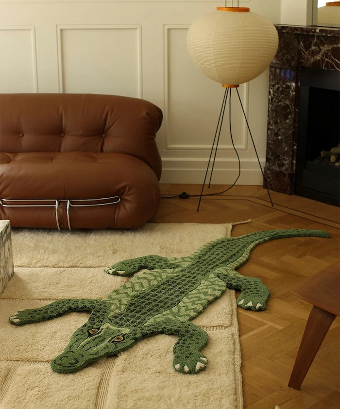 Вълнен килим Doing Goods Coolio Crocodile 202 x 89 cm