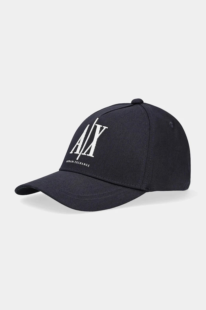 Памучна шапка с козирка Armani Exchange