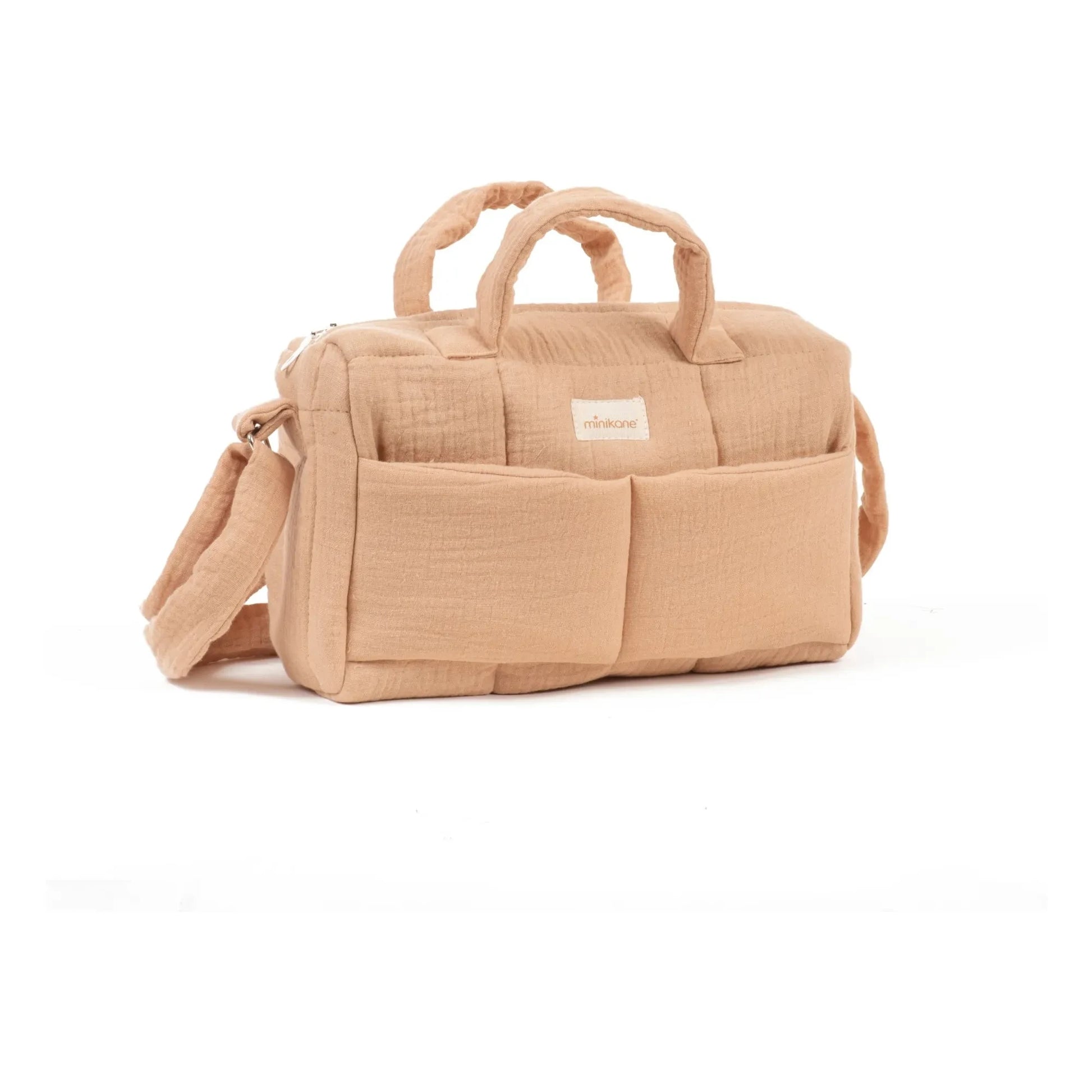 Minikane - Cotton gauze doll changing bag | Latte