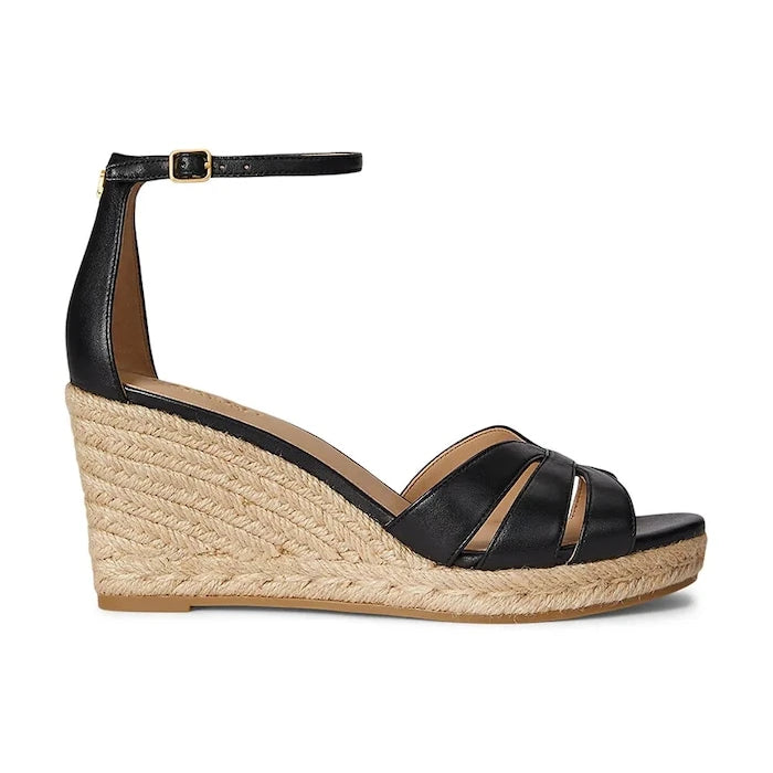 Lauren Ralph Lauren kadın espadril ayakkabılar eğimli platformlu deri Nellie