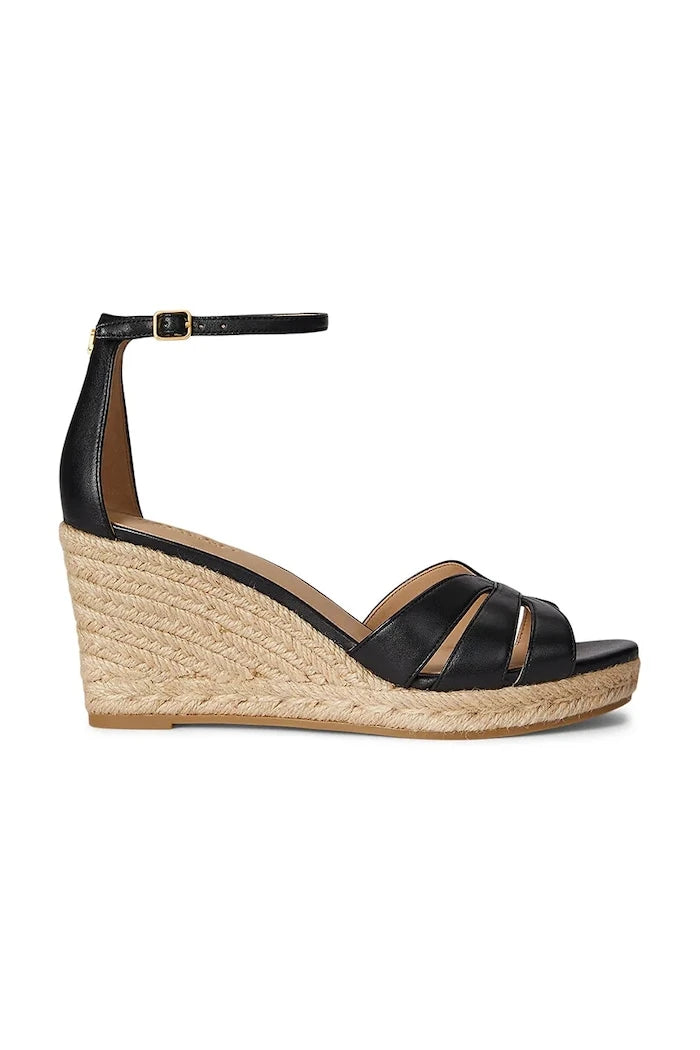 Lauren Ralph Lauren kadın espadril ayakkabılar eğimli platformlu deri Nellie