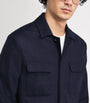 Blue Wool Stripe Overshirt