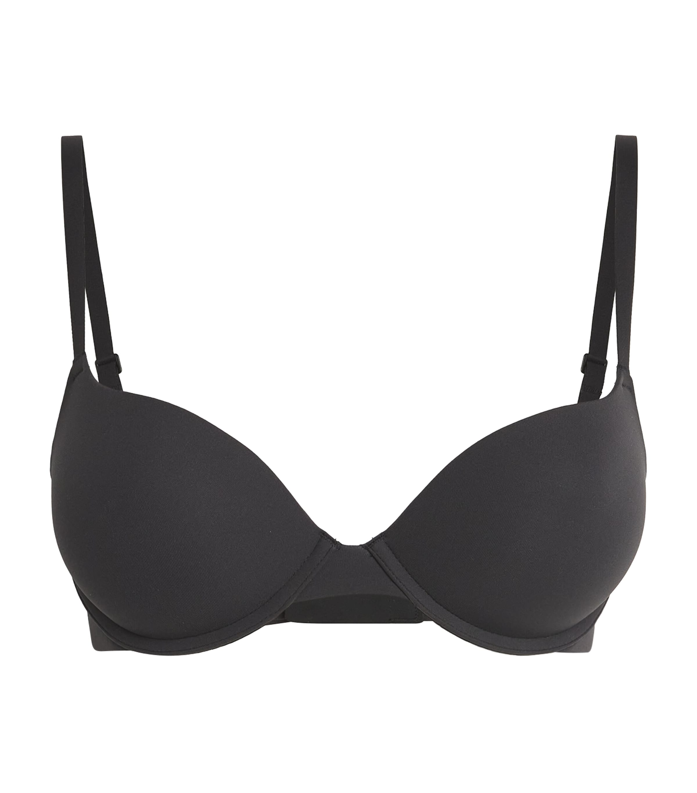 Skims Black Fits Everybody Push-Up Demi Bra
