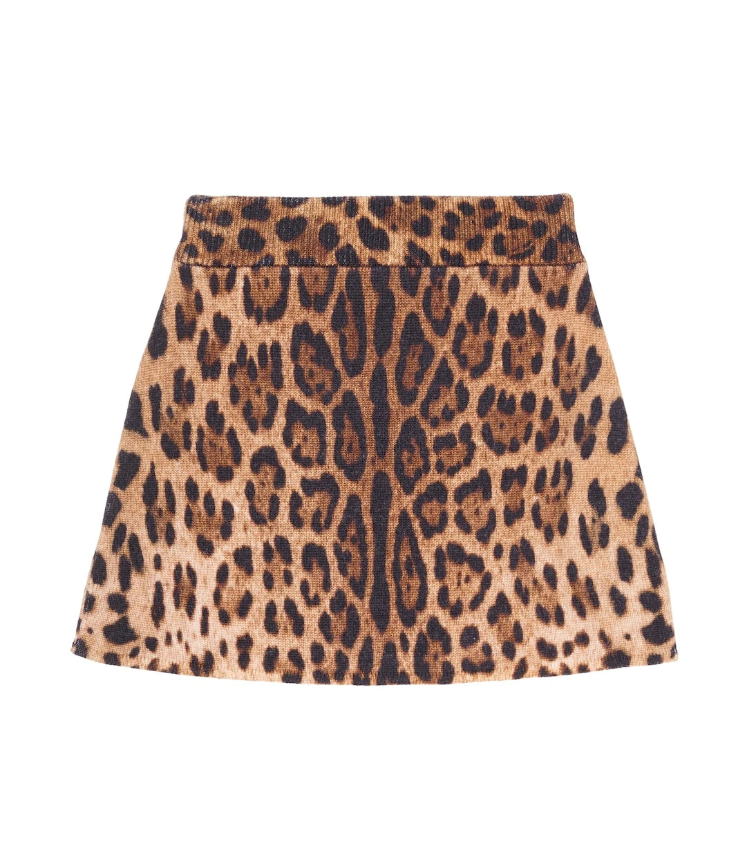 Dolce&Gabbana Kids - Leopard-print virgin wool skirt
