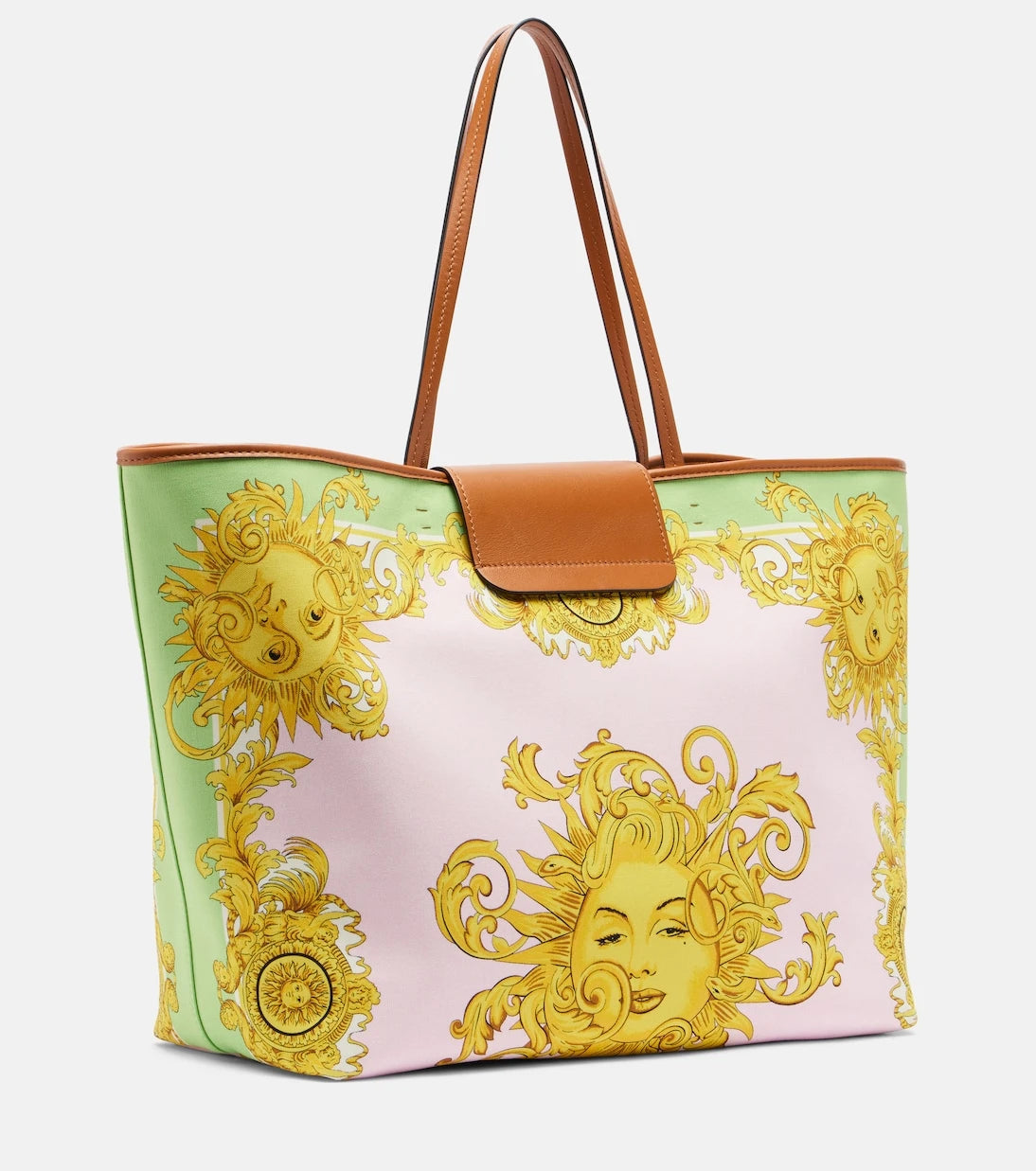 Versace - Large printed canvas tote bag