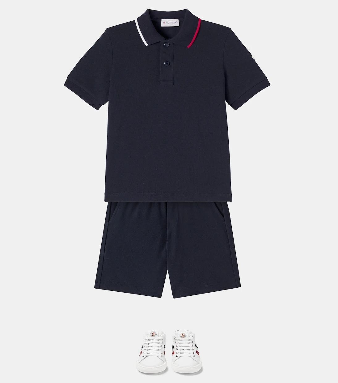 Moncler Enfant - Cotton piqué polo shirt