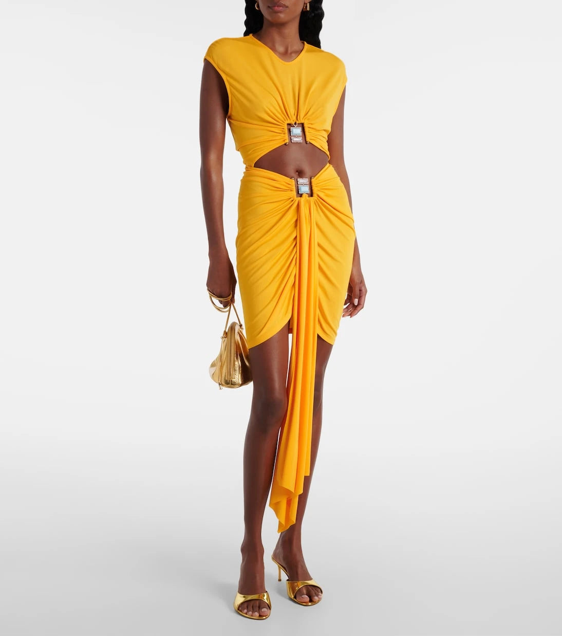 Christopher Esber - Duo Bezel cutout jersey minidress