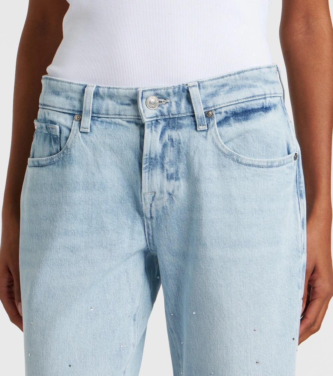 7 For All Mankind - Calie embellished straight jeans