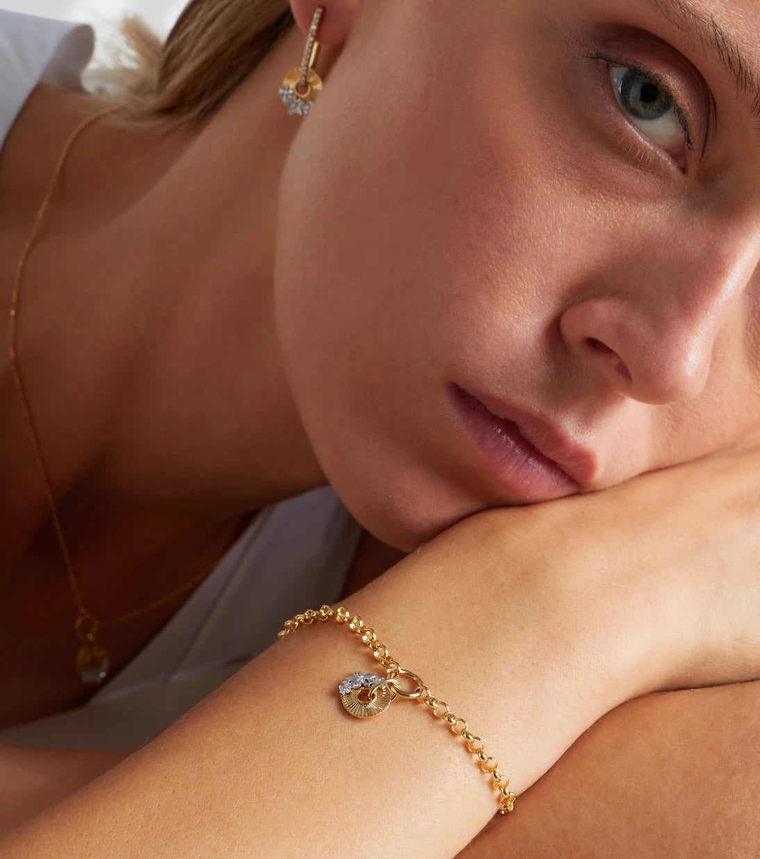 FoundRae - Resilience 18kt gold chain bracelet with diamonds