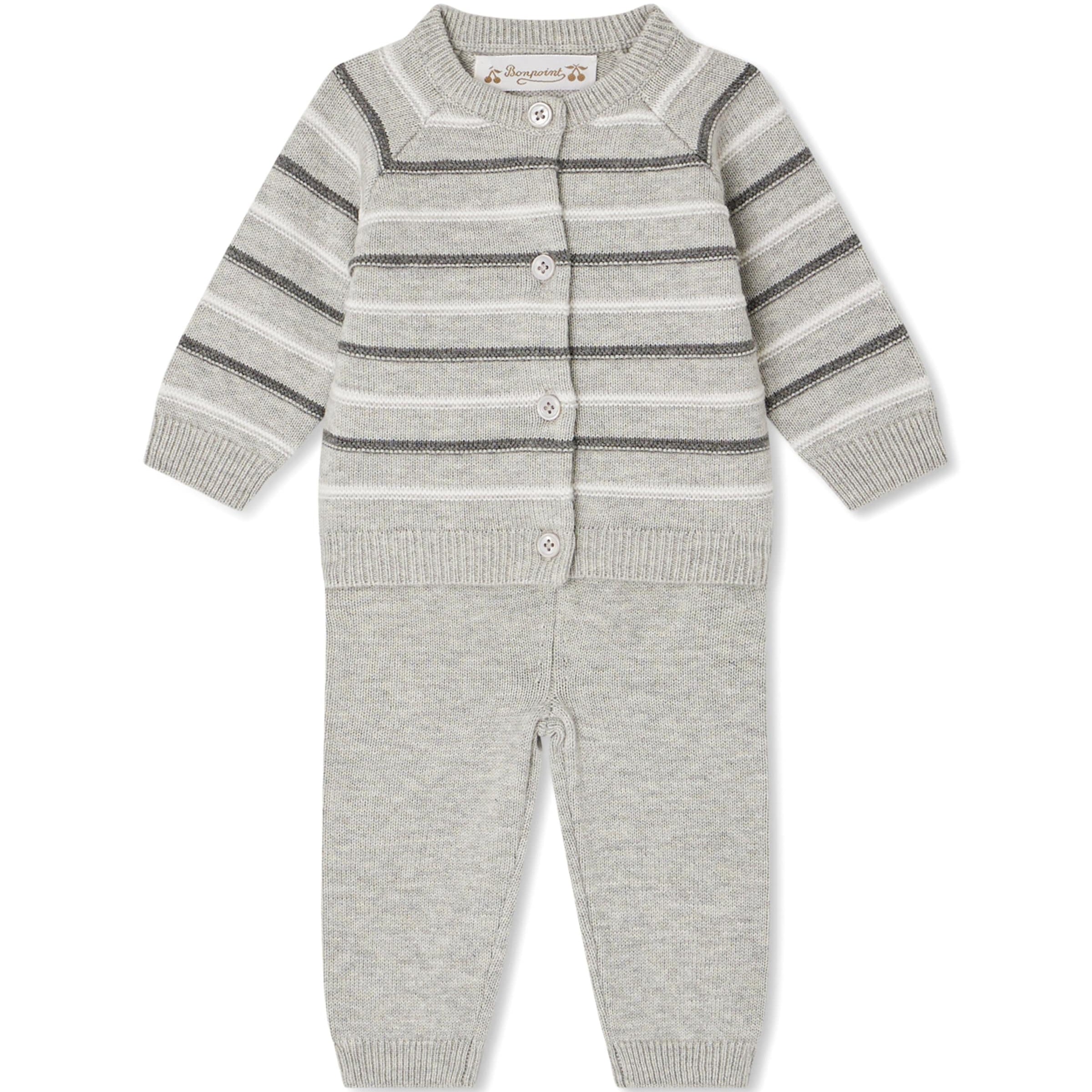 Bonpoint Wool-Cotton Justio Cardigan and Leggings Set (1-18 Months)