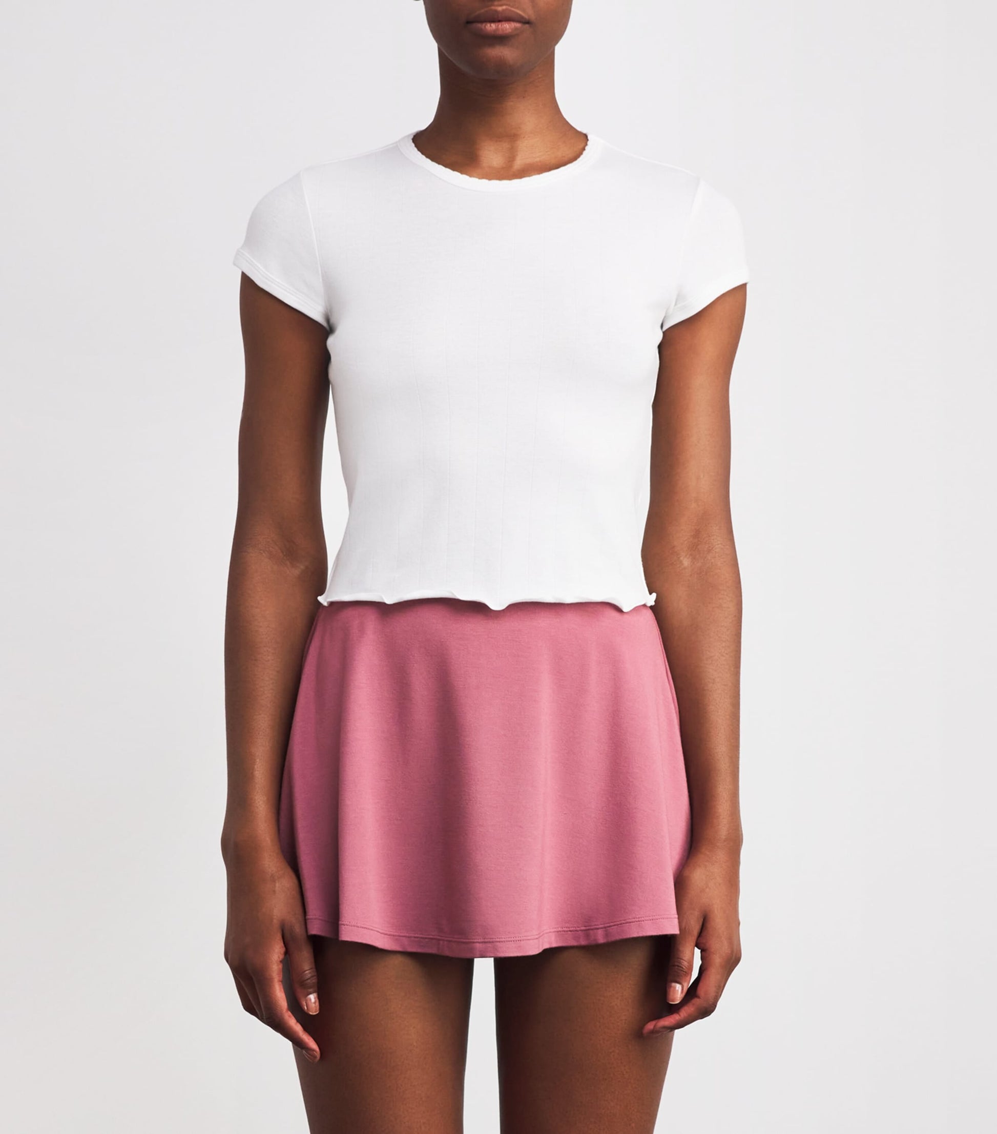 White Stretch-Cotton Drop Needle Baby T-Shirt