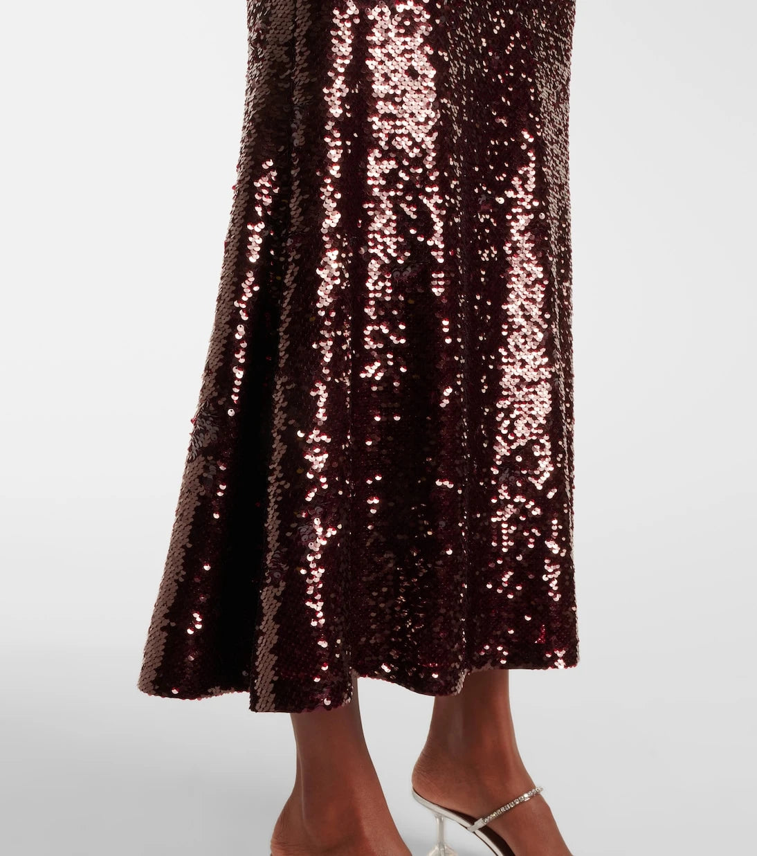 Self-Portrait - Sequined cutout midi dress
