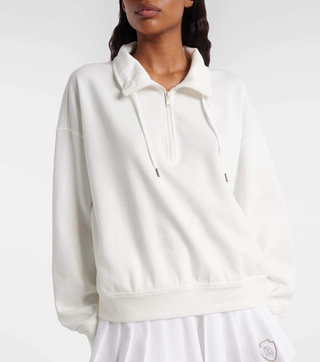 Brunello Cucinelli - Cotton-blend zip-up sweatshirt