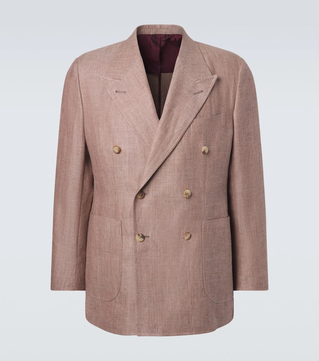 Rubinacci - Herringbone linen and wool blazer